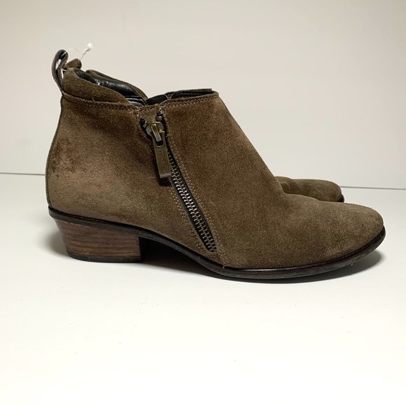 Paul Green Jillian Suede Ankle Zip Booties Tan Brown 5.5 - Picture 3 of 7